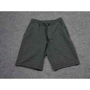 Lululemon Sweat Shorts Mens S Gray Cotton Stretch Zip Pockets Drawstring Wicking